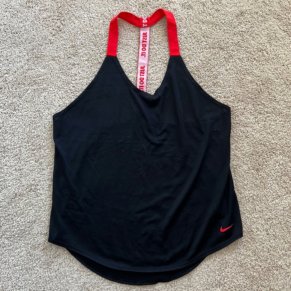 Black, performance tank top
